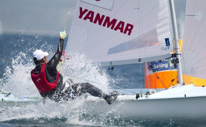 Naoki Ichino and Hasegawa Takashi, JPN, Men's Two Person Dinghy (470) on day four - 2015 ISAF Sailing WC Weymouth and Portland © onEdition http://www.onEdition.com